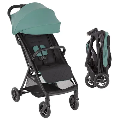 Produktbild von Graco Myavo, Betthimmel, Leichtgewichtiger Kinderwagen, Unisex, Feste Räder, Faltbar, Schwarz, Mintfarbe