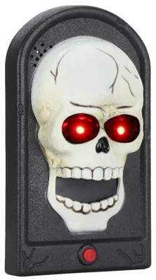 Obrázek produktu pro Strašidelné Halloweenové zvonění s lebkou a světlem – ideální pro párty v strašidelném domě