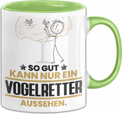Produktbild von Vogelretter Geschenk Tasse So Gut Kann Nur Ein Vogelretter Aussehen Geschenkidee Kaffee-Becher (Grün)