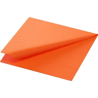 Produktbild von 2400 Duni Tissue-Servietten 24 x 24 cm Sun Orange 2-lagig