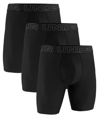 Productafbeelding van Under Armour heren boxershorts multipack, Performance Tech, 22,9 cm innaad, comfortabel en zacht, zwart, Core 3-pack, maat Small