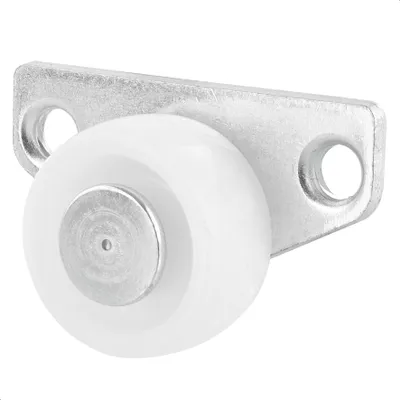 Produktbild von WAGNER Design Möbelrolle / Bettkastenrolle - Durchmesser Ø 30 mm, Stahl verzinkt, weiß, Tragkraft 40 kg - 01005901