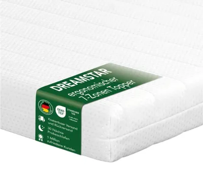 Image de Surmatelas ergonomique 7 zones de 10 cm | H3&H4 | 80 x 200 cm | Surmatelas | DREAMSTAR Easy Flex