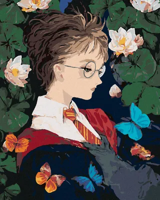 Produktbild von Zuty - Malen nach Zahlen - HARRY POTTER UND SCHMETTERLINGE, 40x50 cm, ohne Keilrahmen