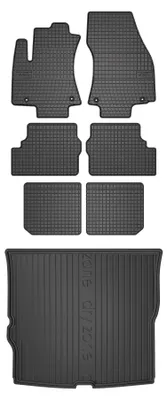Imagen del producto de Alfombrillas de goma + bandeja de maletero para Opel Zafira A 1999-2005 (monovolumen) – juego de 7 piezas, , a medida – Wielganizator SolidPRO