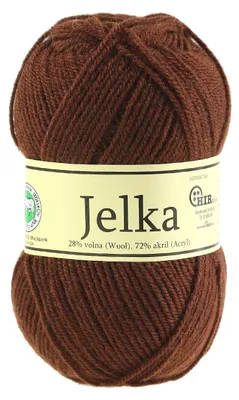Produktbild von 50g Strickgarn Jelka m. 28% Wolle veredelt, Strickwolle, Farbauswahl, Farbe:braun