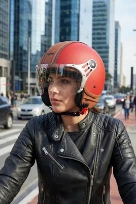 Produktbild von MOTO HELMETS Jethelm mit Visier, ECE 22.06, Motorradhelm Rollerhelm Scooterhelm, Leichtgewicht 1050 g, Schnellverschluss, waschbares Innenfutter AV-84