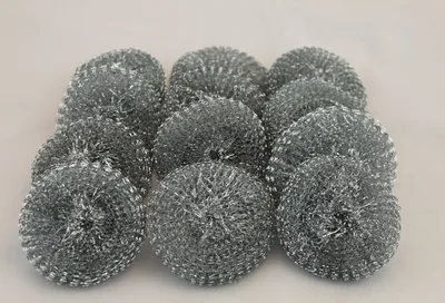 Produktbild von 12 x Edelstahl Putzspirale Topfreiniger Topfschwamm Topfkratzer