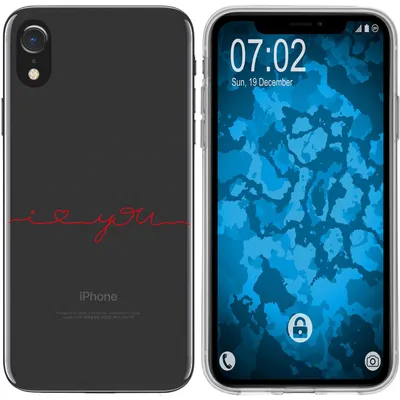 Produktbild von PhoneNatic Case kompatibel mit Apple iPhone Xr Silikon-Hülle in Love Wörter M2