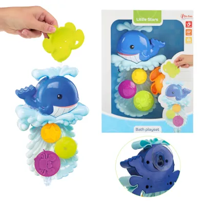 Image de Toi-Toys 71222A - Little Stars - Moulin à eau avec ventouse pour baignoire bébé Baleine Jouets pour tout-petits