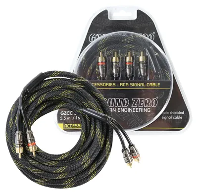 Produktbild von Ground Zero GZCC 2.0X-TP | 2.0 m High-Quality Cinchkabel mit Metallsteckern