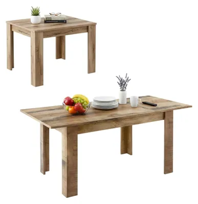 Immagine prodotto di Dmora Tavolo Allungabile Takumi 90x137x79h cm Marrone Acacia, Allungabile 10 Posti  Italy