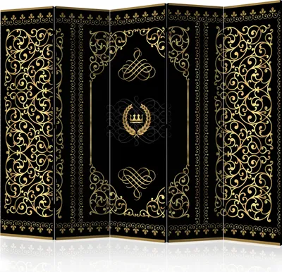 Zdjęcie produktu dla Parawan akustyczny Tła i desenie 225x172 cm 5-częściowy czarny