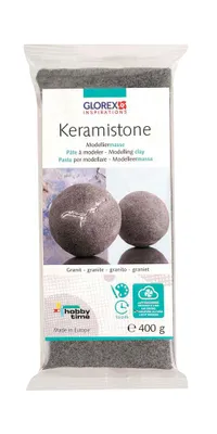Produktbild von GLOREX Granit Modelliermasse Keramistone 400g Ton Knetmasse für Skulpturen