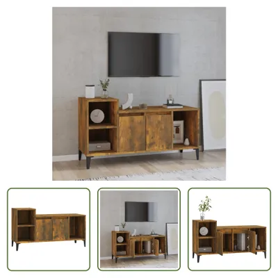 Produktbild von The Living Store TV-Schrank Räuchereiche 100x35x55 cm Holzwerkstoff