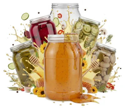 Obrázek produktu pro Sklěné nádoby Bimberek, objem 900 ml, balení 32 kusů, vhodné pro skladování potravin