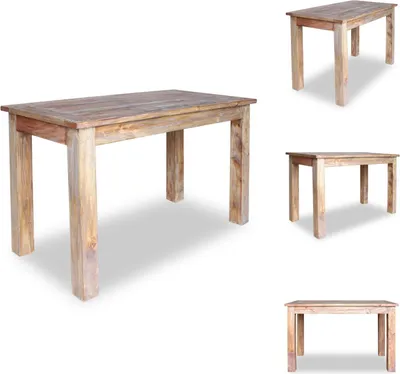 Image de vidaXL Table de salle à manger en bois massif recyclé 120 x 60 x 77 cm - Tables de salle à manger