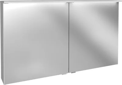 Produktbild von FACKELMANN LED-Spiegelschrank Oxford / Badschrank mit LED-Beleuchtung / Maße (B x H x T): ca. 120 x 69,6 x 20 cm / hochwertiger Schrank mit 2 Türen fürs Bad / Soft-Close-System / Korpus: Weiß