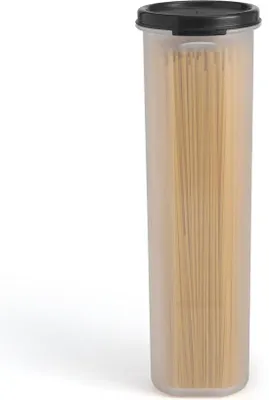 Image de Boîtes en plastique hermétiques et sans BPA avec couvercle, pour les spaghettis et les aliments - Boîtes à collation transparentes à emporter