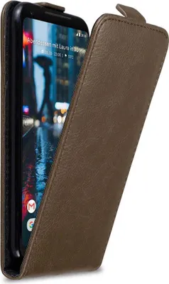 Obrázek produktu pro Cadorabo pouzdro pro Google PIXEL 2 XL Protective Cover in Brown Flip Case Obal na mobilní telefon