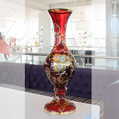Produktbild von Bodenvase Art Queen 65 cm, Glas rot