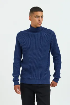 Produktbild von Blend BHPullover Herren Rollkragenpullover Strickpullover Grobstrick Pullover mit Rollkragen Rippbündchen 100% Baumwolle Regular fit