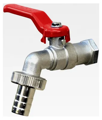 Produktbild von Kugelhahn mit 1/2" Außengewinde und Wandanschluss für Wasseranschluss mit Schlauchanschluss