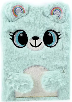 Produktbild von Plüsch Notizbuch Teddybär A5 - Weiches Tagebuch Liniert Bär Kinder Schule Geschenk