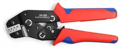 Image de Pince à sertir avec mécanisme à cliquet, pour câbles de 0,25 à 1,5 mm² / AWG 24-16