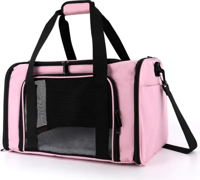Produktbild von Tragetasche für Katze Hund, Hundetransportbox 44 x 28 x 28 cm, Stoff Transportbox für Hunde, Haustiertasche