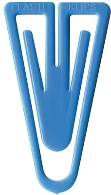 Produktbild von Büroklammern Plastiklips 21mm VE=1000 Stück hellblau
