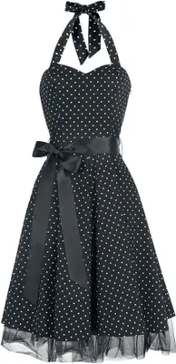 Produktbild von H&R London Mittellanges Kleid Damen Small Dot Dress schwarz S