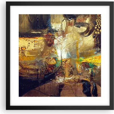 Produktbild von Gerahmtes Poster - Schwarzer Rahmen - Abstraktion modern - 40x40 cm - Wand Bild - Wanddeko - Wandbilder - Kunstposter - Wandposter - Bilderrahmen - Bilder - Kunstdruck - Wandbild - P2BAC40x40-3483