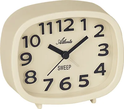 Produktbild von Atlanta 2111/0 Wecker Quarz analog cremefarben leise ohne Ticken mit Licht