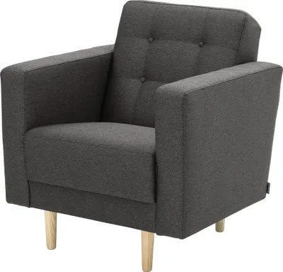 Produktbild von Max Winzer Sessel Jasmin - Flachgewebe anthrazit - Maße: 75 x 83 x 81 cm