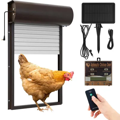 Automatische Hühnerklappe mit Timer, Solar, Fernbedienung