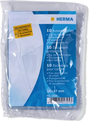 Obrázok produktu pre Herma 1325 1x10 Obálky na identifikačné karty Herma 58x87 1325