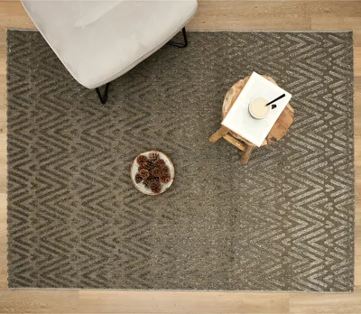 Image de Tapis - HOME DECO FACTORY - Nairobi Relief - Blanc et Noir - 150 x 200 cm