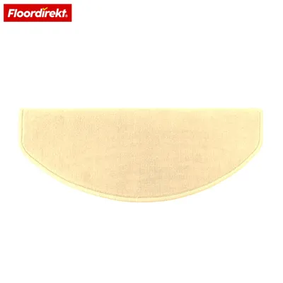 Image de Floordirekt Tapis d'escalier en velours Vienne, tapis d'escalier semi-circulaire, antidérapant et autocollant. Protection d'escalier insonorisante et antistatique – Crème