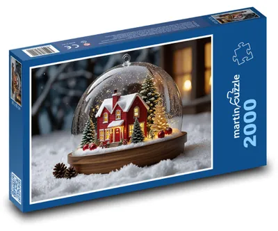 Obrázok produktu pre martinpuzzle - Puzzle 2000 - Vianocná zasnežená dekorácia