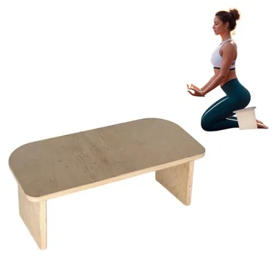 Zdjęcie produktu dla Omgoods - Składana ławka do medytacji - Ergonomiczny taboret do jogi i medytacji