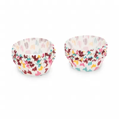 Produktbild von Patisse Cupcake Papierbackförmchen - Muffinförmchen Konfetti in gelb, blau, rosa 200 Stück