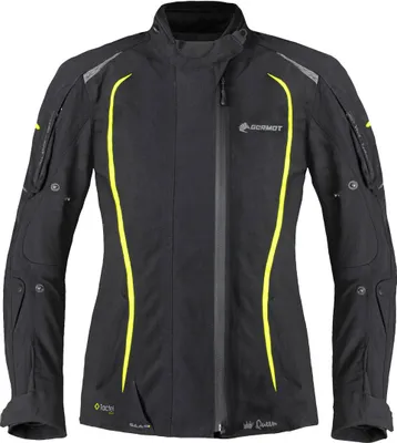 Produktbild von Germot MotoQueen wasserdichte Damen Motorrad Textiljacke, schwarz/neon, 40