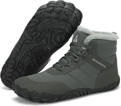 Produktbild von Gefütterte Winterstiefel für Damen und Herren, wasserabweisend, dunkelgrau, Größen 36-48