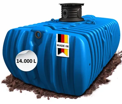 Productafbeelding van 4rain FLAT XL vlaktank 14000 L incl. schachtverlenging, AI-gegenereerde afbeelding