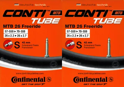 Produktbild von 2x Continental MTB 26 Freeride Schlauch 26 Zoll SV (57/70-559) SV 40mm