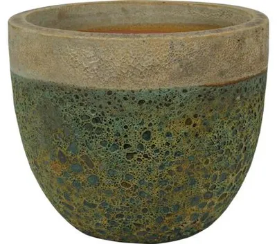 Obrázek produktu pro Květináč Lafiora keramický glazovaný Ø 47 x 39 cm zelený