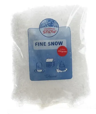 Immagine prodotto di Fiocchi di neve artificiale in PE fine L.28cm W.20cm H.34m bianco 350 grammi