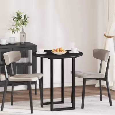 Image de Maison Exclusive - Plateau de table rond, diamètre 70 cm, épaisseur 1,5 cm, en bois composite, couleur noire