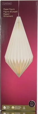 Produktbild von Lumineo LED Lampe Weiß Ø 25 cm Höhe 43 cm 66 Lichter Papier - warmweiß